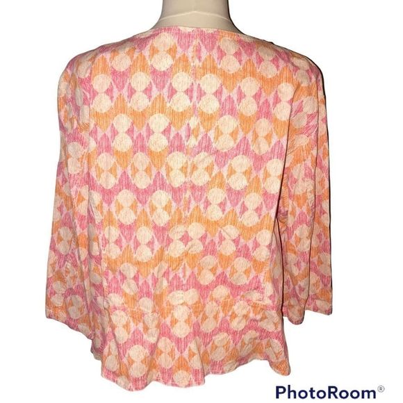 HEARTS OF PALM WOMAN gorgeous pink and orange jacket 3/4 sleeves SIZE 20W - Picture 2 of 6